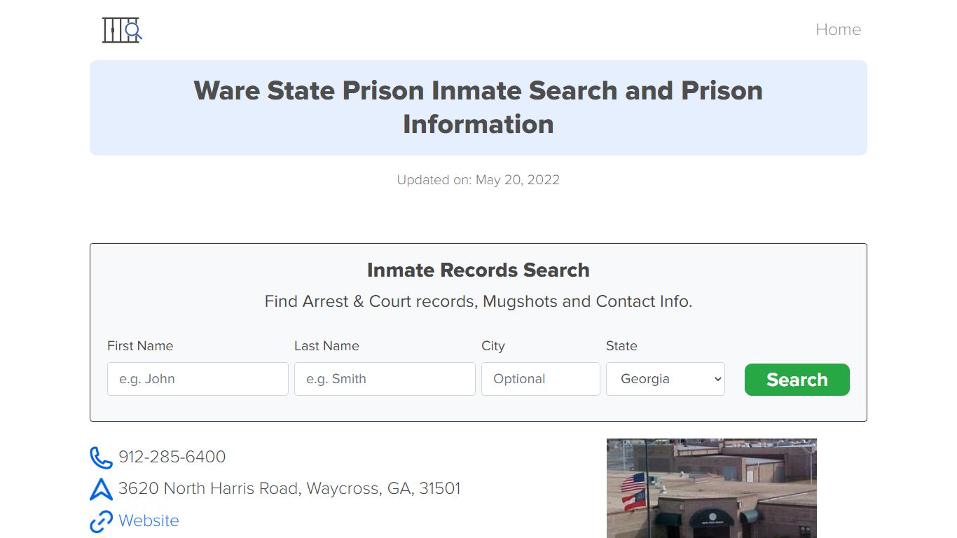 Ware State Prison Inmate Search, Visitation, Phone no ...